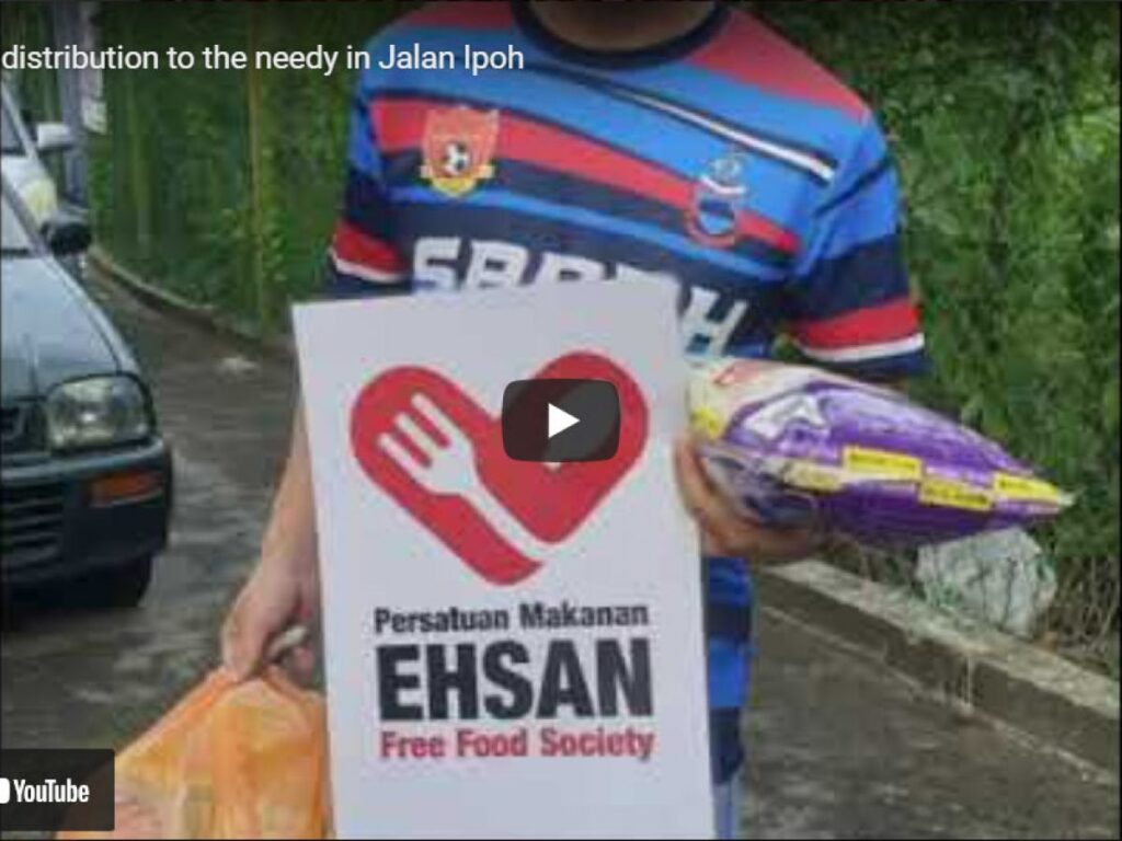 Food distribution to the needy in Jalan Ipoh