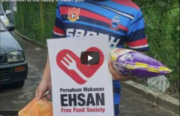 Food distribution to the needy in Jalan Ipoh